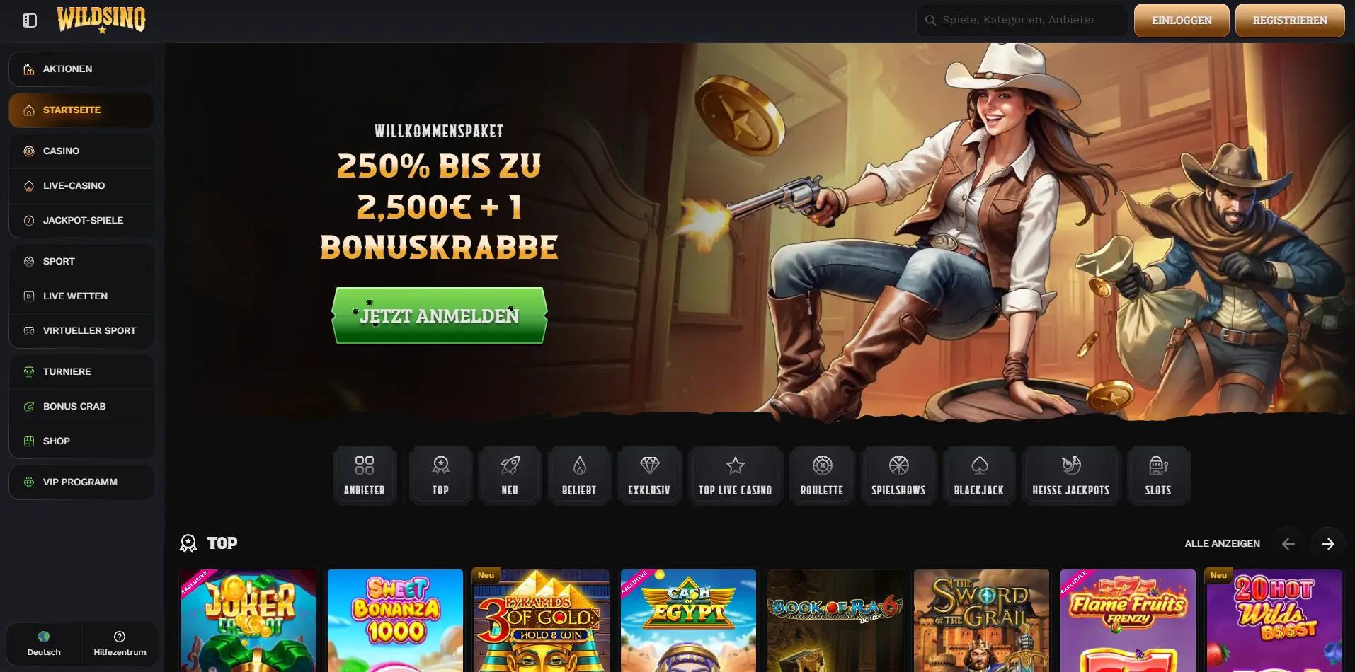 Wildsino Startseite